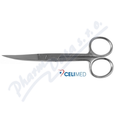 Nůžky 6-0051-B zahnuté hrotnaté 13cm CELIMED