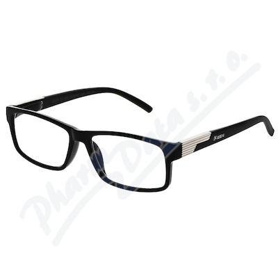 Brýle čtecí +1.50 černé s kovovým doplňkem FLEX