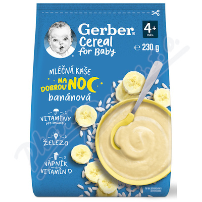 Gerber Cereal Ml.kaše na dobrou noc banán.230g 4M+